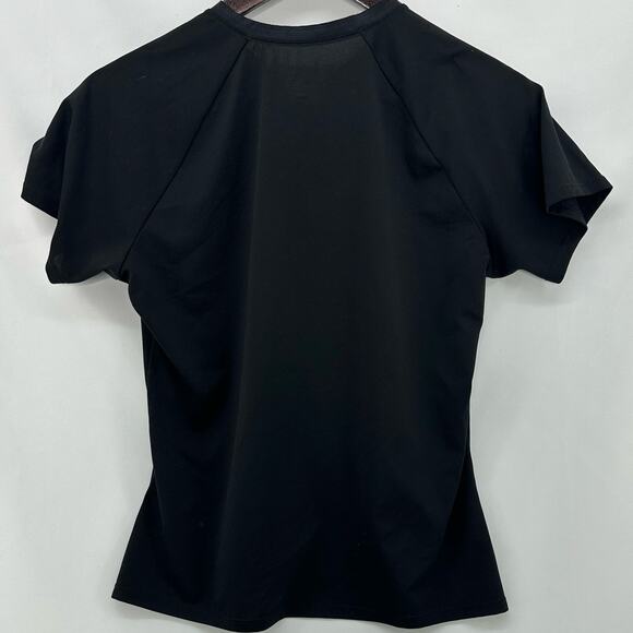 Patagonia Capilene Base Layer Top Womens Medium Short Sleeve Black GORPcore Snow - Picture 2 of 6